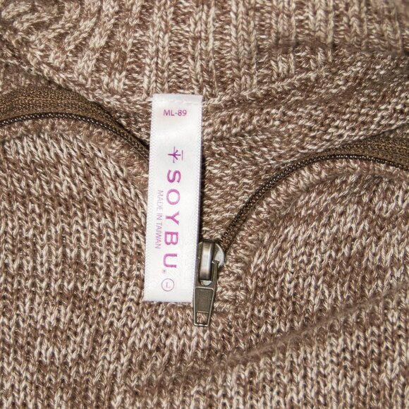 Soybu Sweater Sweater Dress Heather Brown & White L - Picture 7 of 9